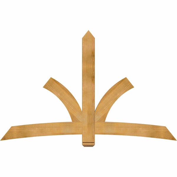 Ekena Millwork Davenport Rough Sawn Timber Gable Bracket, Western Red Cedar, 84"W x 53"H x 2"D x 6"F, 15/12 Pitch GBW084X53X0206DAV00RWR - main